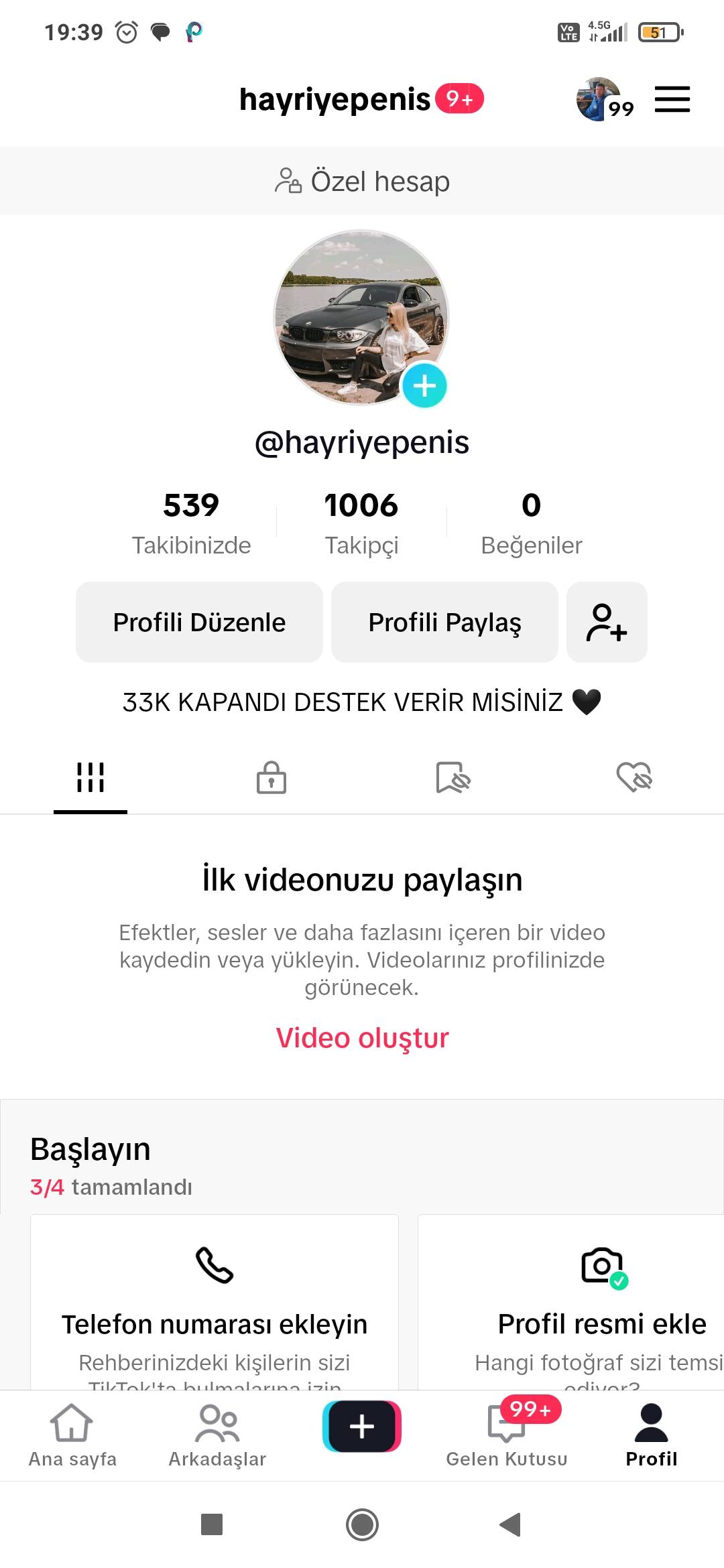 1K TİKTOK HESAP BOT YOK