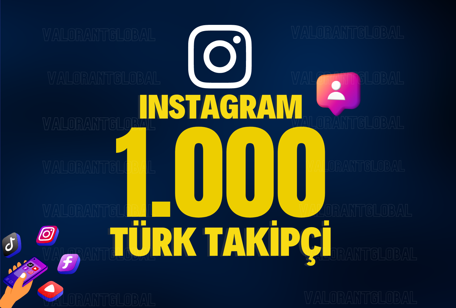 1000 Türk Takipçi Instagram %100 Türk